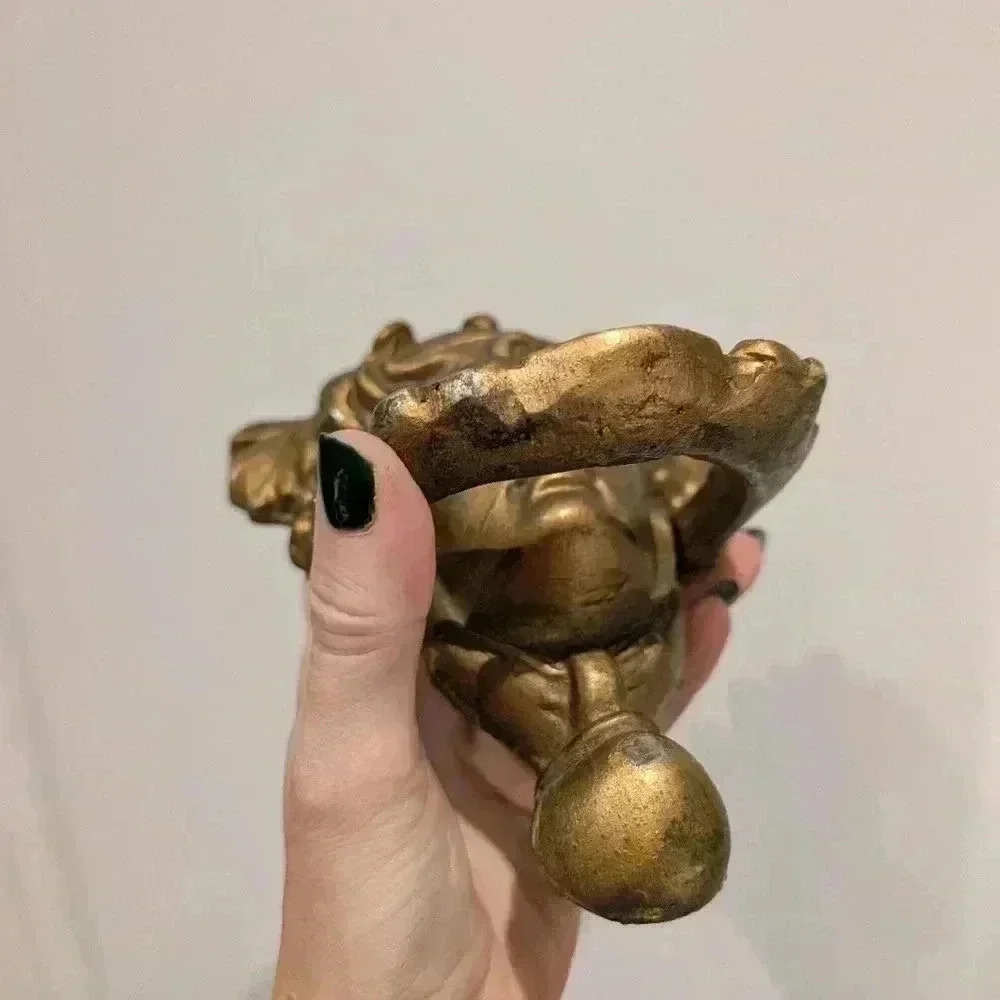 Antique large heavy brass  Athena door knocker - Picture 9 of 10
